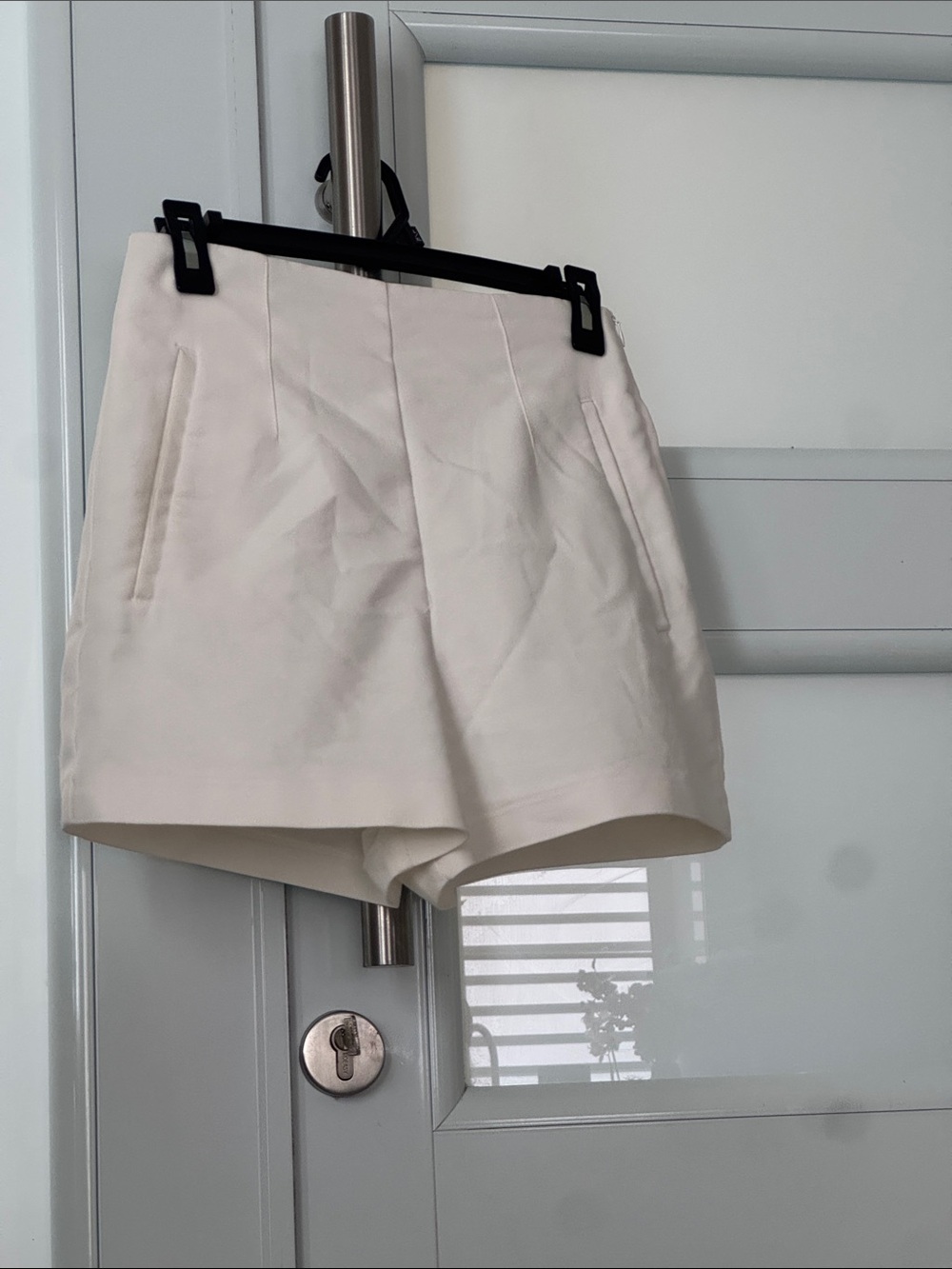 Zara Cream High-Waist Tailored Skort